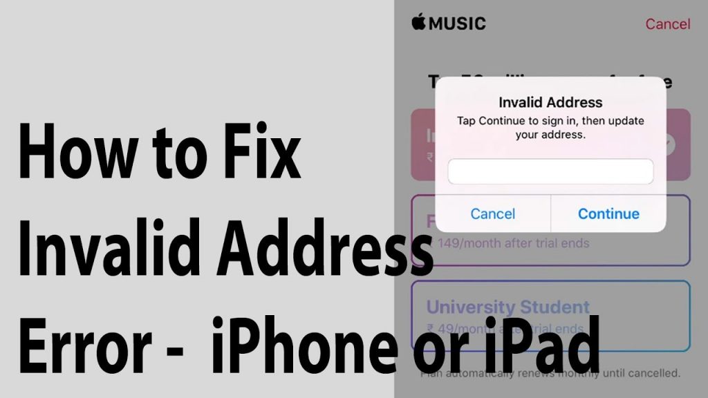 Sender Address is Invalid iPhone
