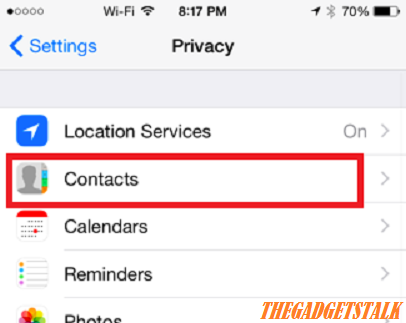 How to Turn off Contact Sharing on iPhone ?